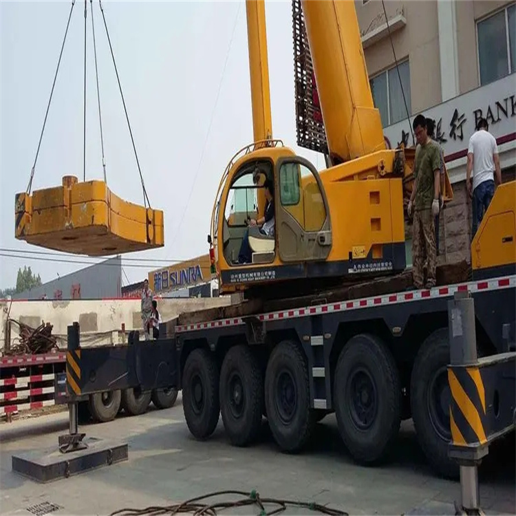 峨眉山当地吊车出租|机器吊装|75吨|工厂搬迁服务